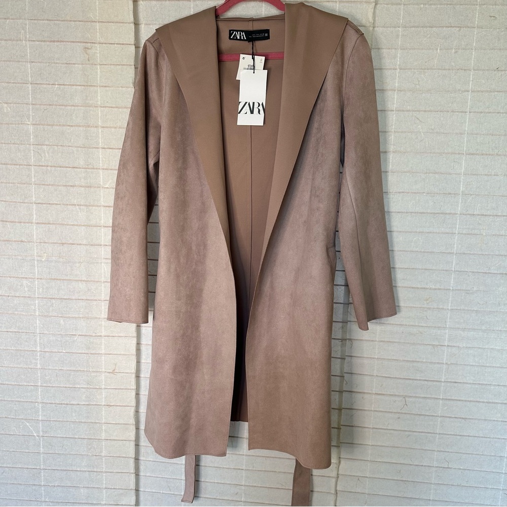 Zara Autumn Hooded Belt Women's Coat